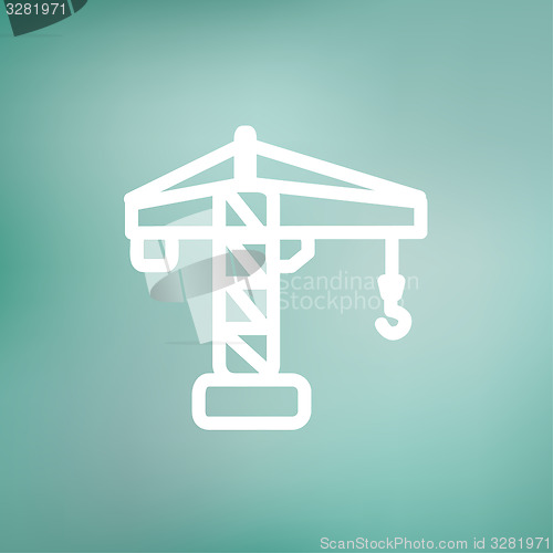 Image of Crane machine thin line icon