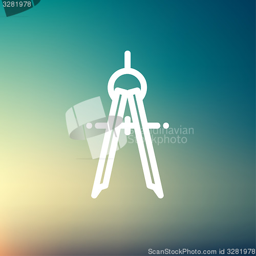 Image of Compass thin line icon