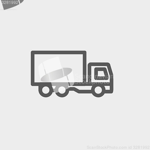 Image of Delivery truck thin line icon