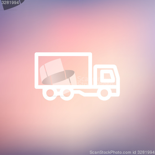 Image of Delivery truck thin line icon