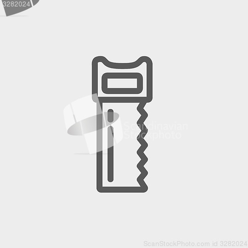 Image of Hacksaw thin line icon