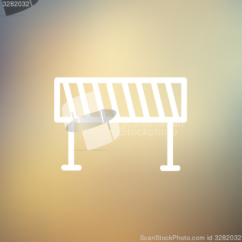 Image of Road Barrier thin line icon