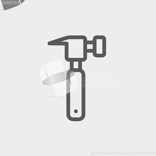 Image of Hammer thin line icon