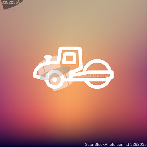 Image of Road roller thin line icon