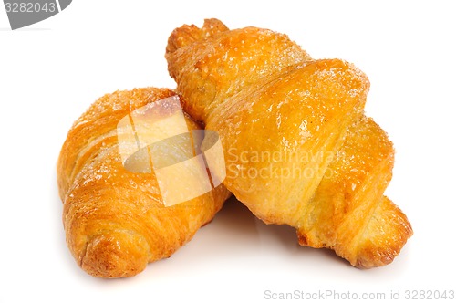 Image of Fresh croissant on white background