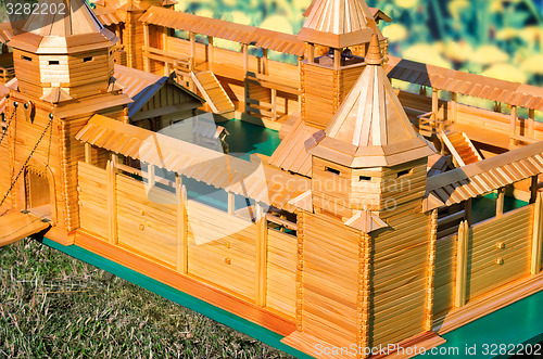 Image of The layout of an ancient fortress, made of wood.