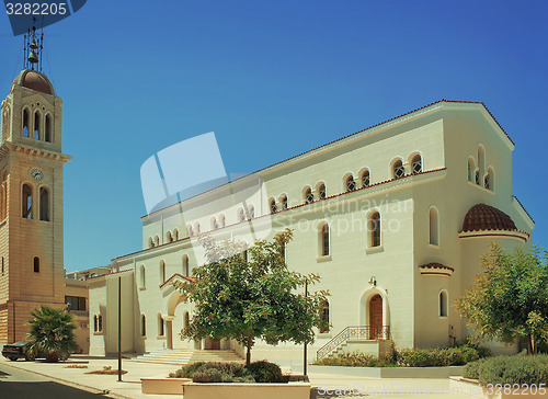 Image of Building on the square of the Spa town, the island of Crete.