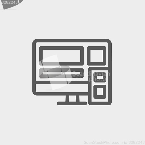 Image of Responsive web design thin line icon