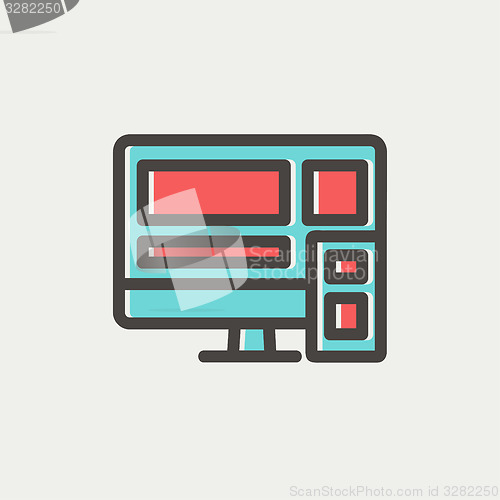 Image of Responsive web design thin line icon