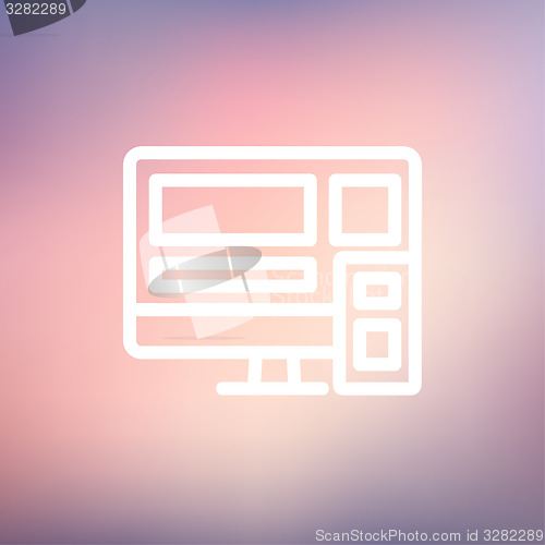 Image of Responsive web design thin line icon