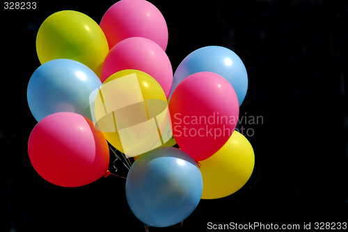 Image of Colorful balloons on black