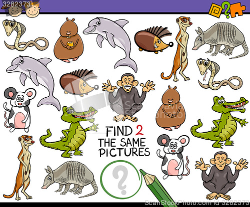 Image of find same picture game cartoon