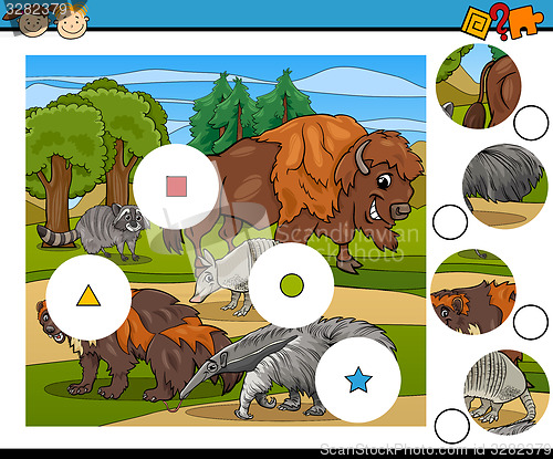 Image of match pieces game cartoon