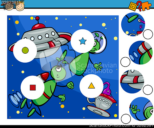 Image of match pieces game cartoon