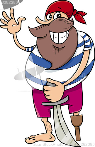 Image of funny pirate cartoon illustration