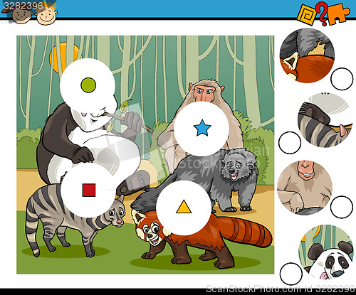 Image of match pieces game cartoon