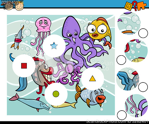 Image of match pieces game cartoon