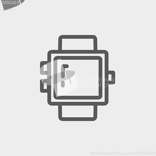 Image of Blank smartwatch thin line icon