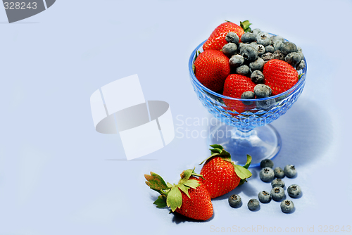Image of Berries on blue