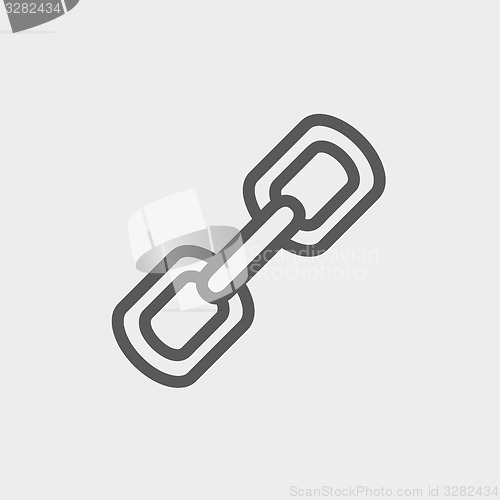 Image of Metal chain link thin line icon