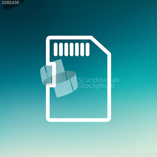 Image of SIM Card thin line icon