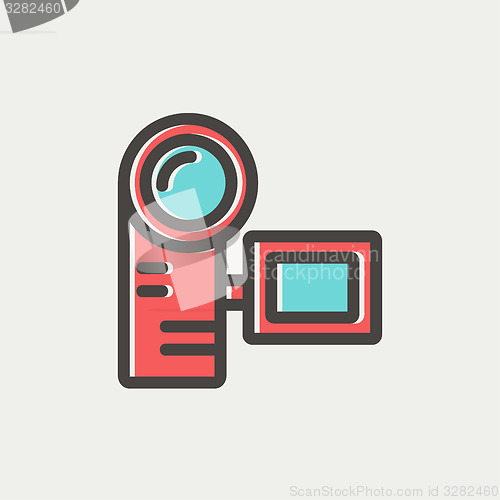 Image of Camcorder thin line icon