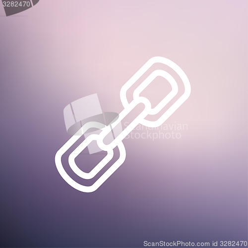 Image of Metal chain link thin line icon