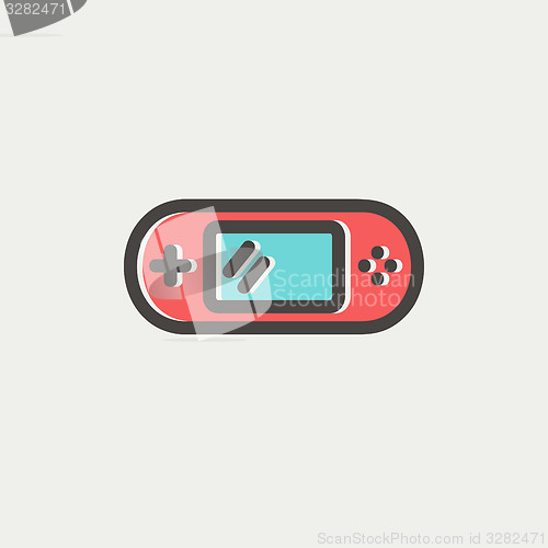 Image of Video game controller thin line icon