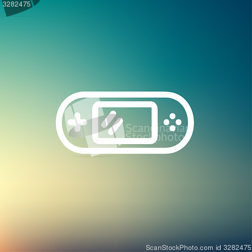 Image of Video game controller thin line icon