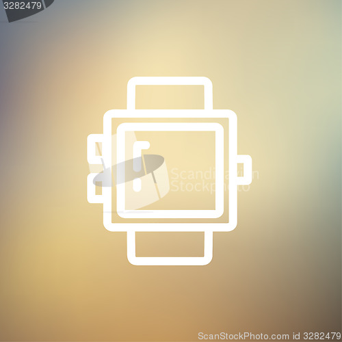 Image of Blank smartwatch thin line icon