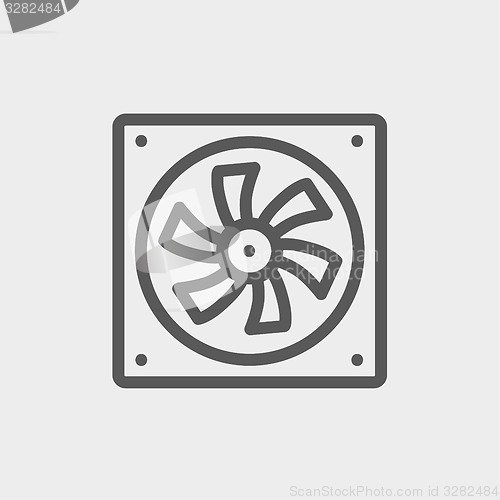 Image of Computer cooler thin line icon