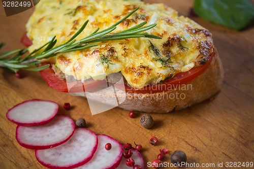 Image of French toast ham cheese and salad