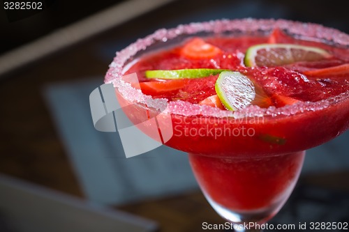 Image of Strawberry margarita cocktail