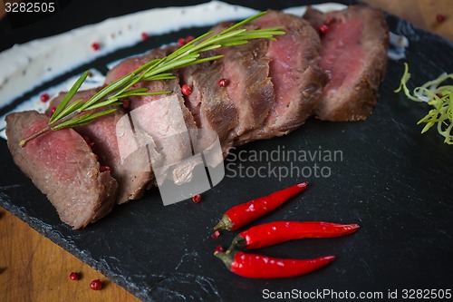 Image of Medium Rare Cooked Beef Roast