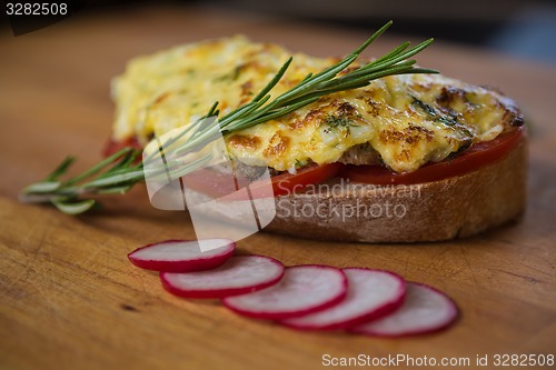 Image of French toast ham cheese and salad