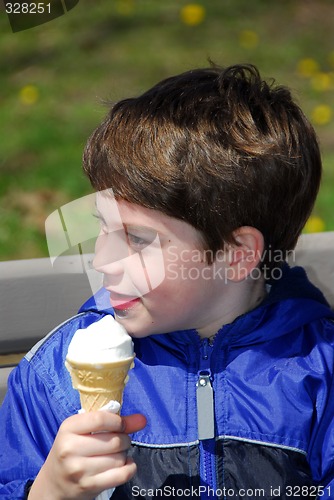 Image of Boy with ice cream