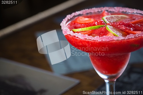 Image of Strawberry margarita cocktail