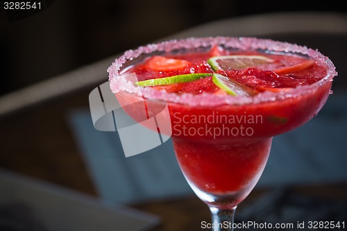 Image of Strawberry margarita cocktail