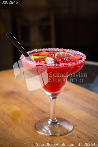 Image of Strawberry margarita cocktail