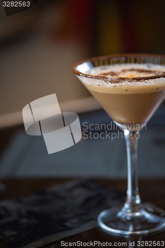 Image of Cold fresh cocktail coffee with orange