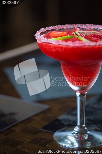 Image of Strawberry margarita cocktail