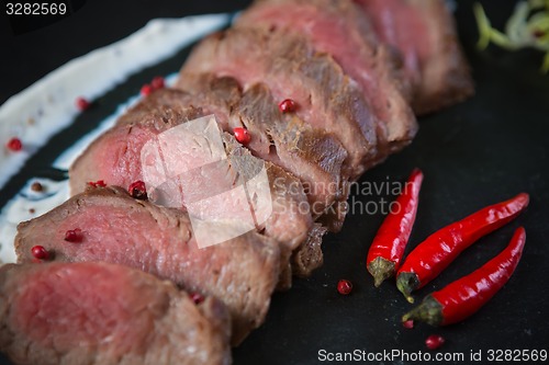 Image of Medium Rare Cooked Beef Roast