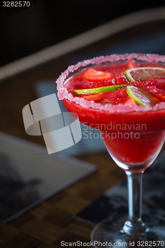 Image of Strawberry margarita cocktail