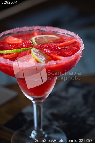 Image of Strawberry margarita cocktail