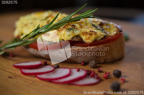 Image of French toast ham cheese and salad