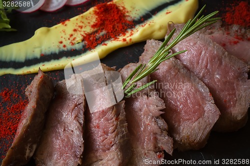 Image of Medium Rare Cooked Beef Roast