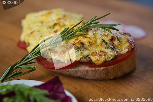 Image of French toast ham cheese and salad