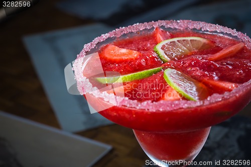 Image of Strawberry margarita cocktail