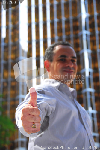 Image of Businessman thumbs up