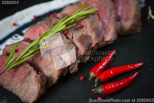 Image of Medium Rare Cooked Beef Roast